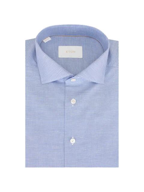 check-printed shirt by ETON
