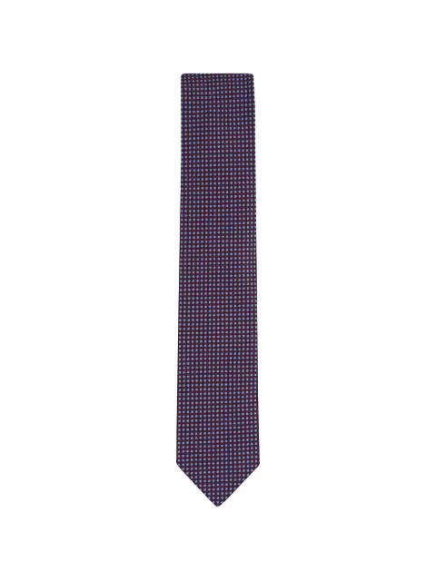 geometric-pattern silk tie by ETON