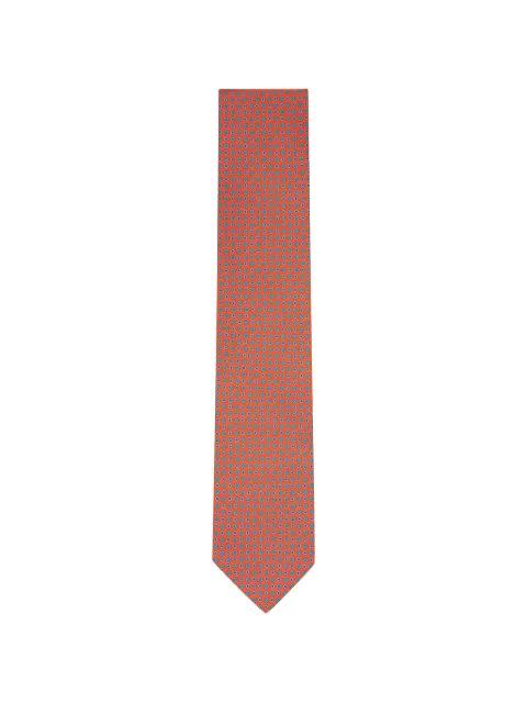 geometric-print silk tie by ETON