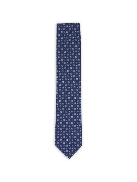 geometric-print silk tie by ETON