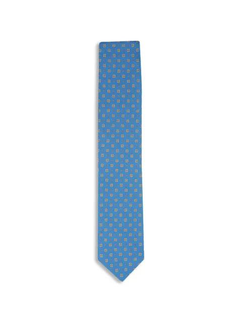 geometric-print silk tie by ETON