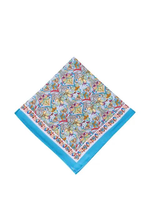 patterned linen pocket square by ETON