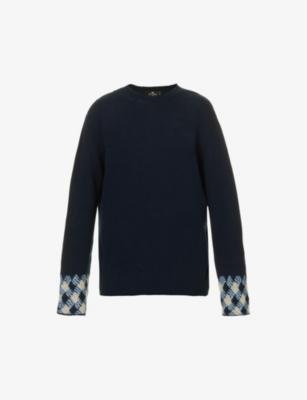 Contrast-weave crewneck wool-knit jumper by ETRO