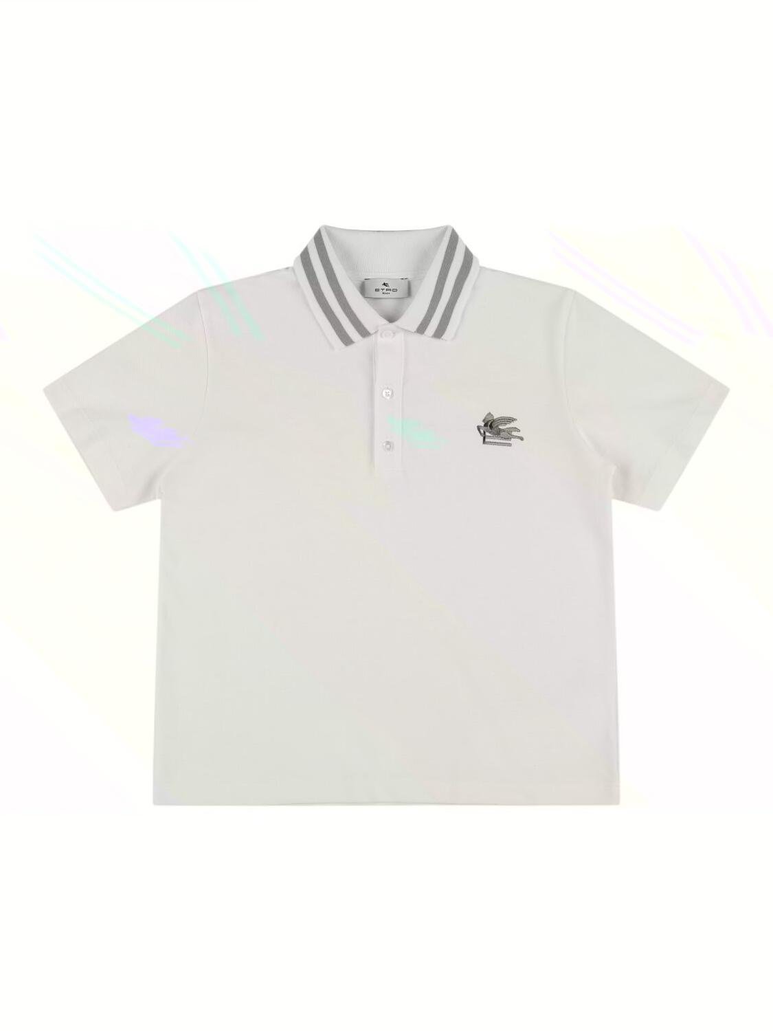 Cotton Jersey Piquet Polo Shirt by ETRO