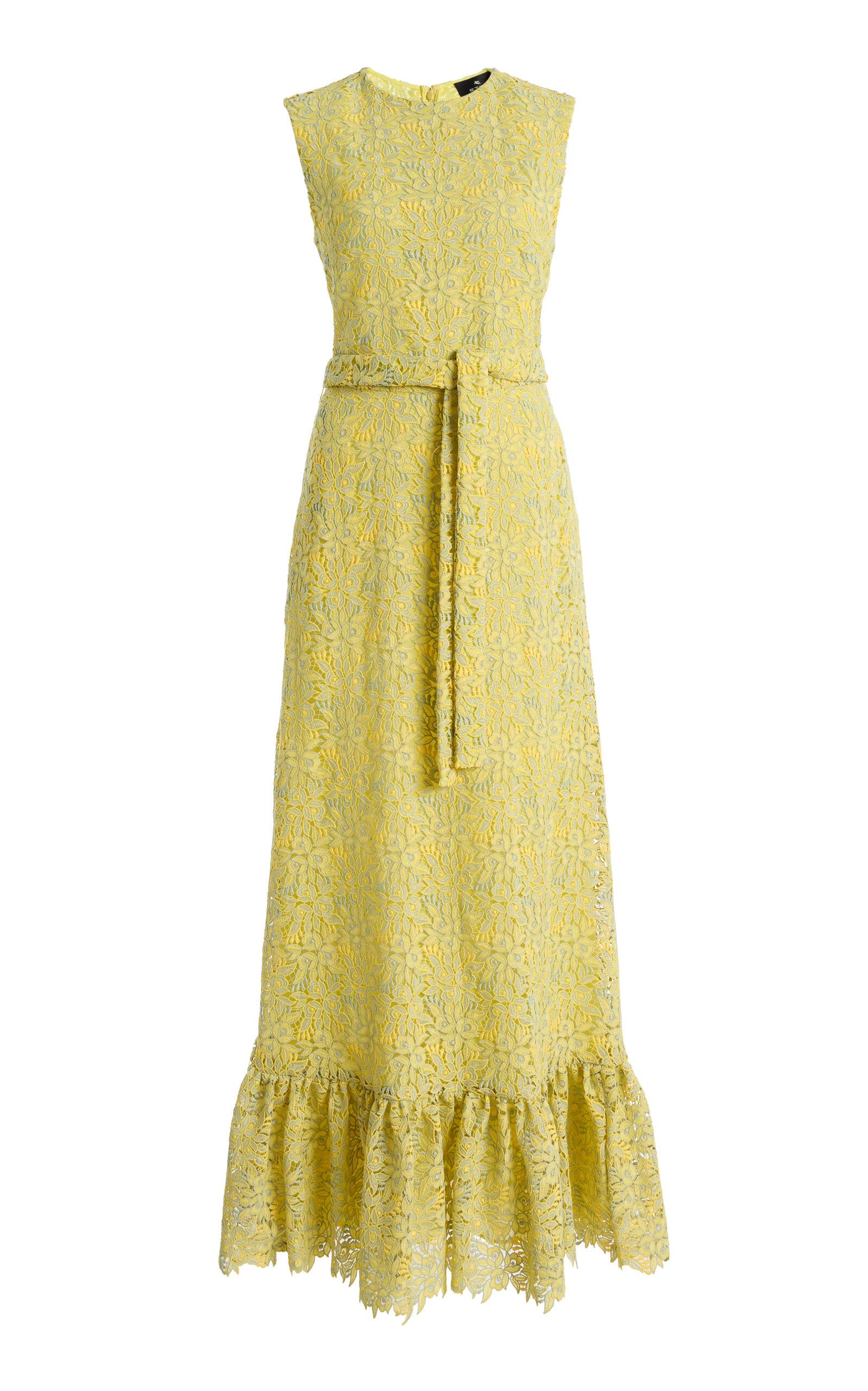 Etro Belted Macramé Lace Maxi Dress - Moda Operandi by ETRO
