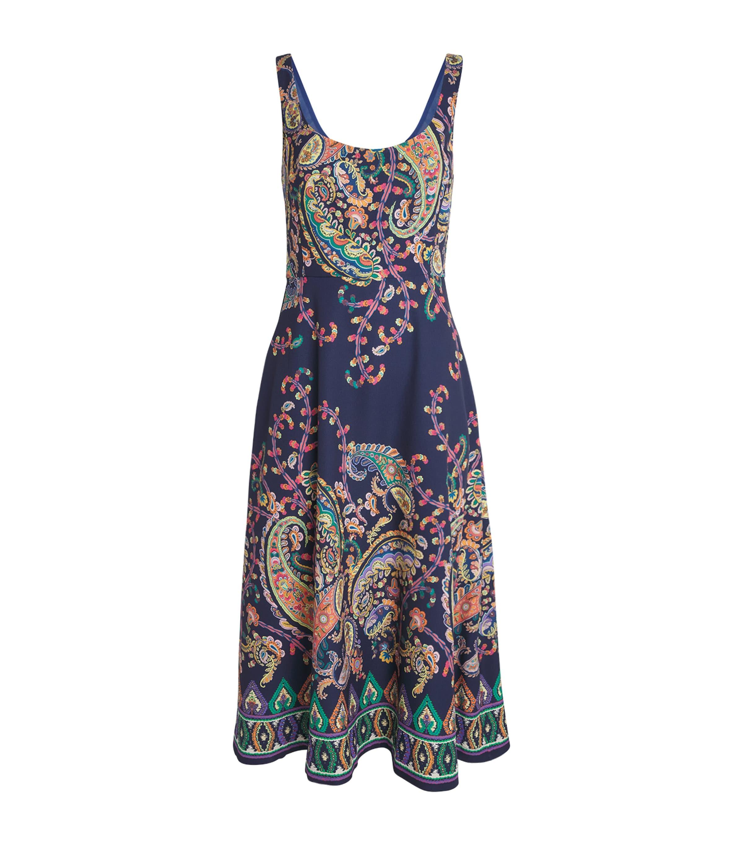 Etro Crepe Paisley Print Midi Dress by ETRO