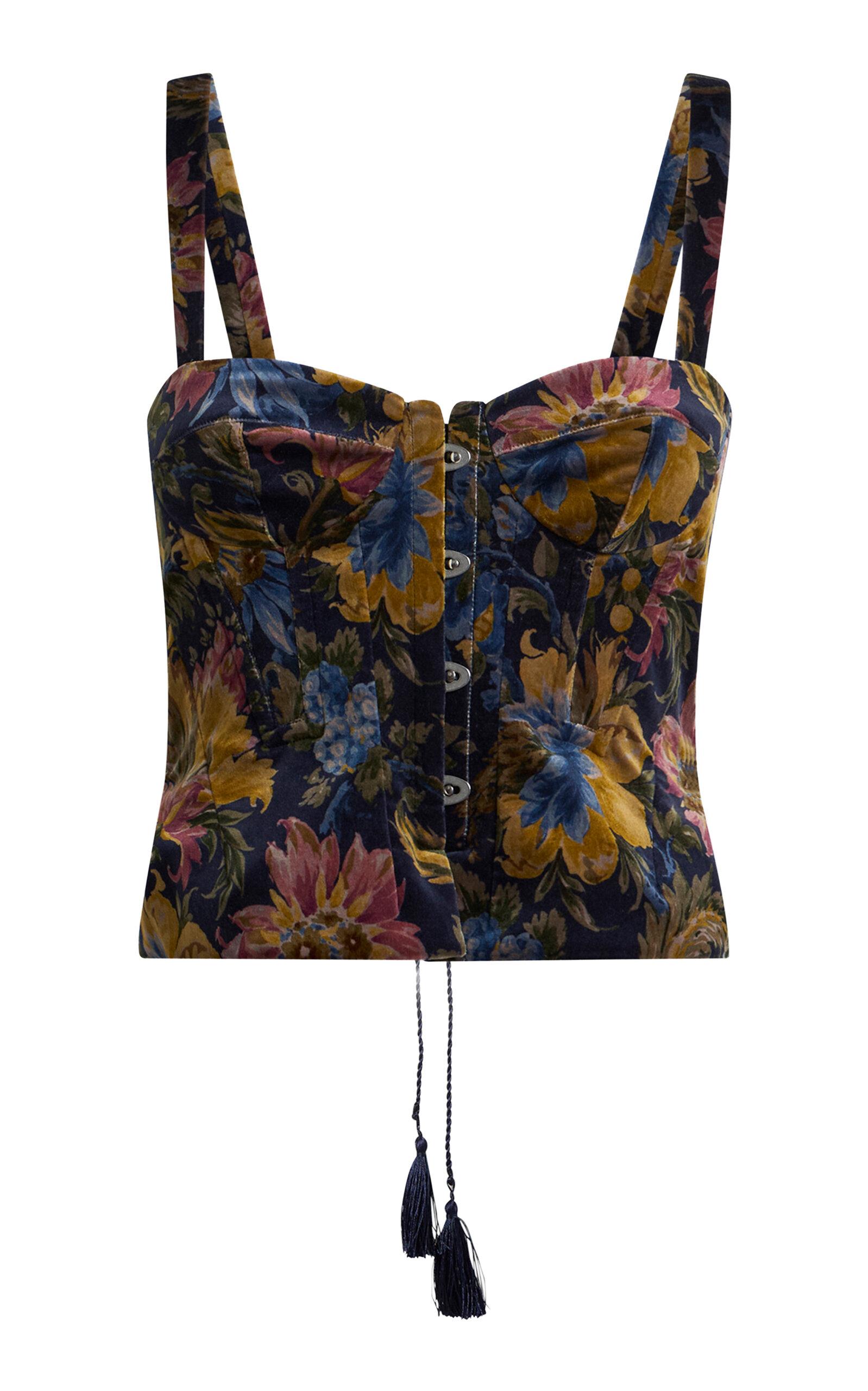 Etro Floral Cotton-Blend Corset Top - Moda Operandi by ETRO