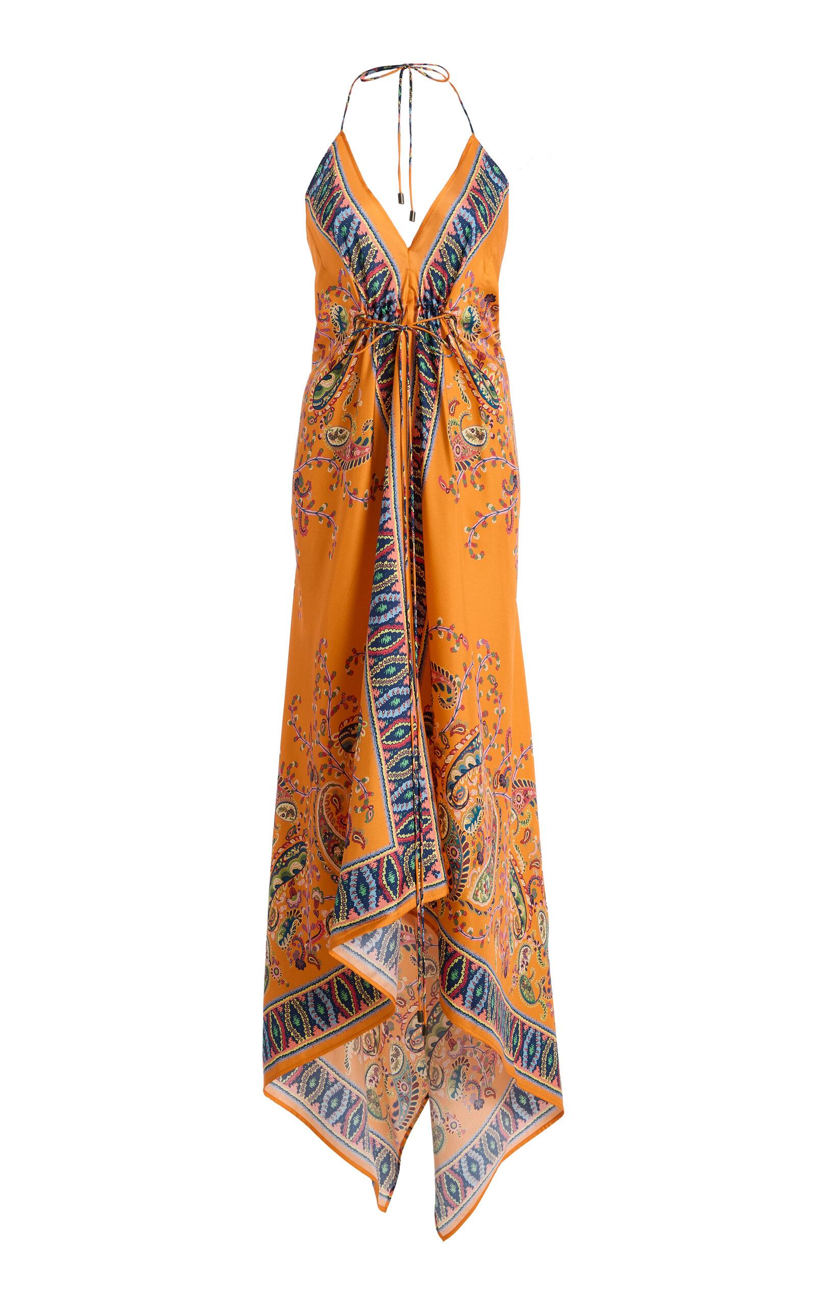 Etro Floral Paisley Silk Maxi Halter Dress - Moda Operandi by ETRO