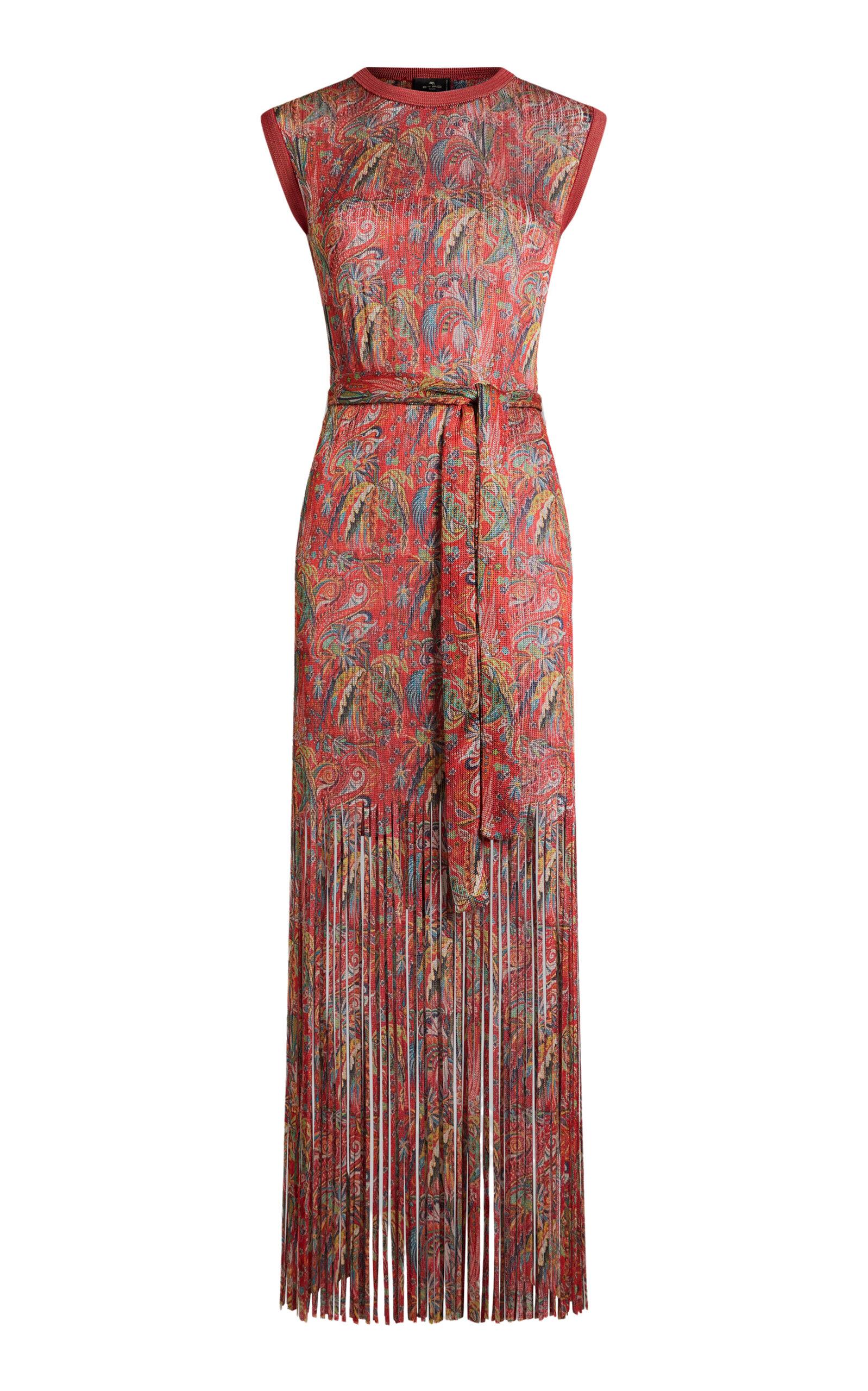 Etro Fringed Paisley Knit Maxi Dress - Moda Operandi by ETRO