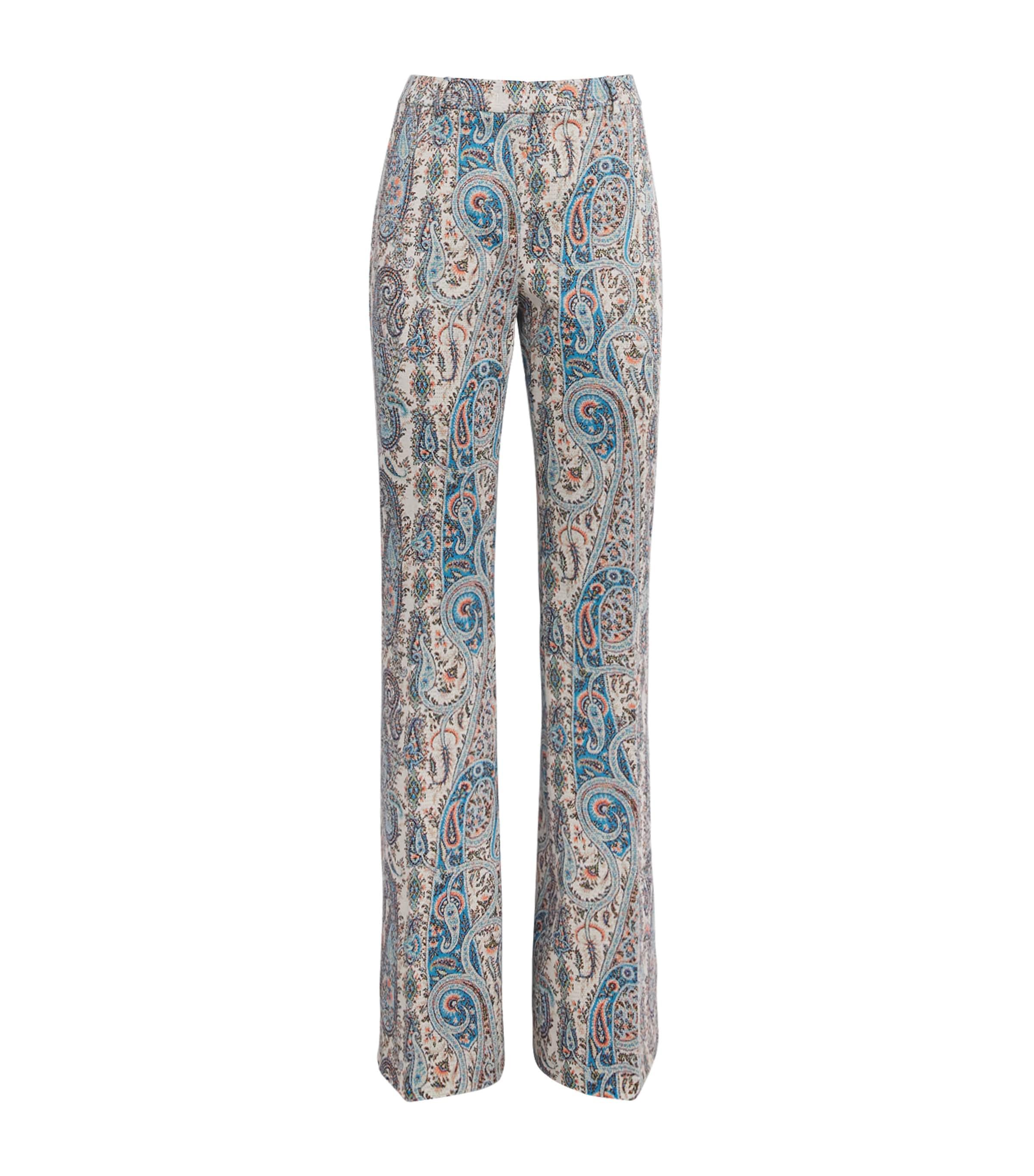 Etro Knitted Paisley Flared Trousers by ETRO