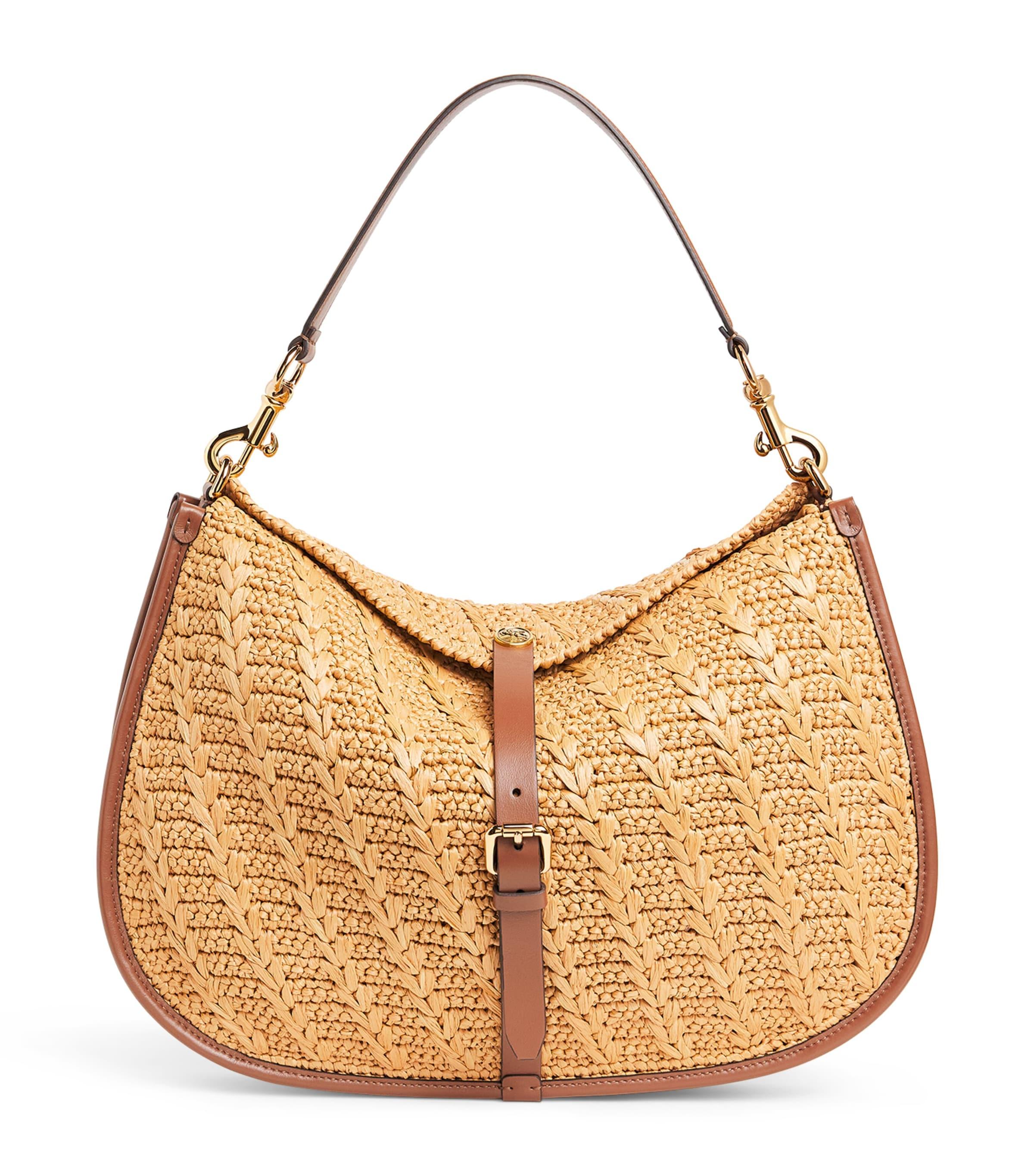 Etro Raffia Pony Shoulder Bag by ETRO