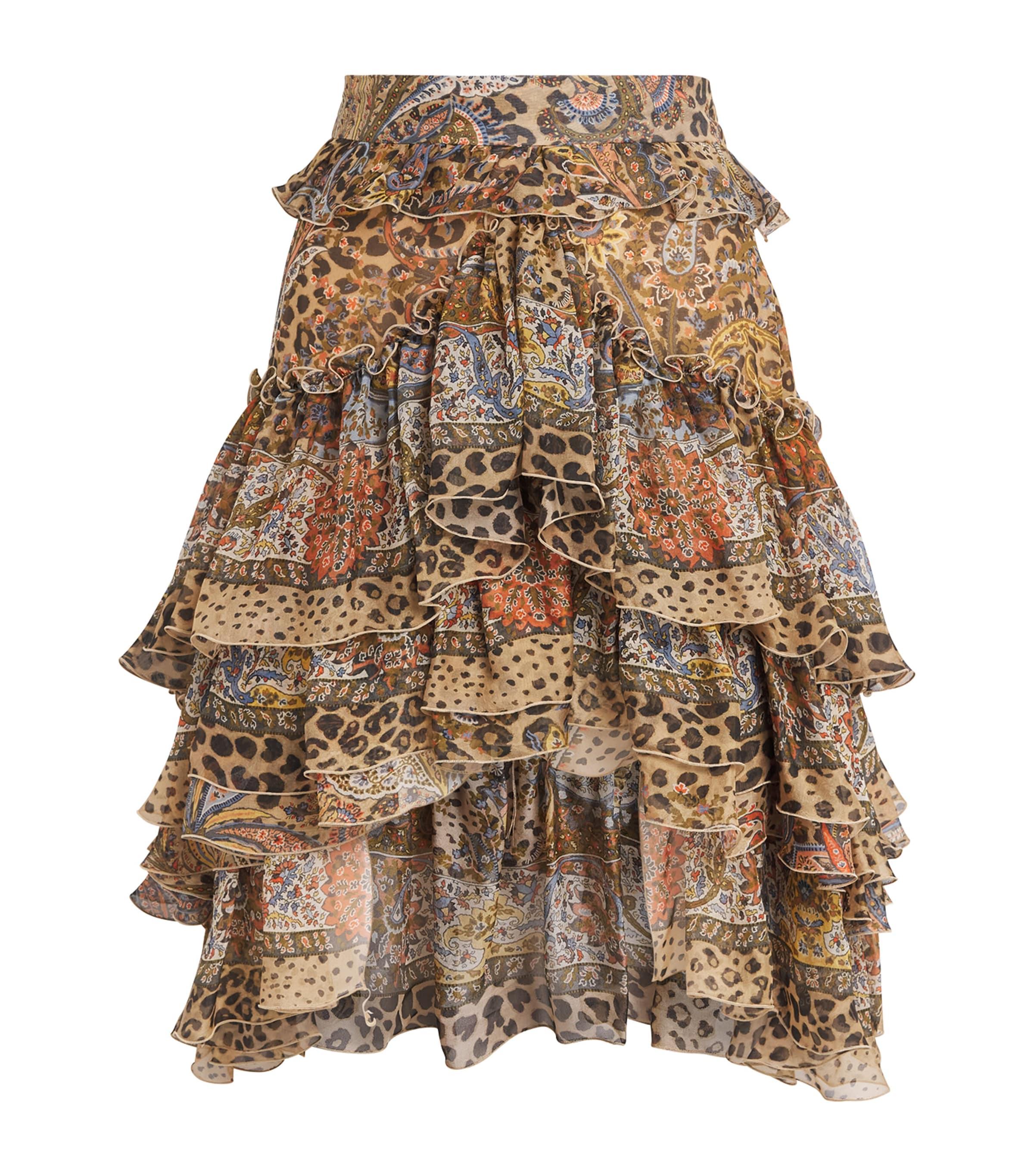 Etro Silk Print Tiered Mini Skirt by ETRO