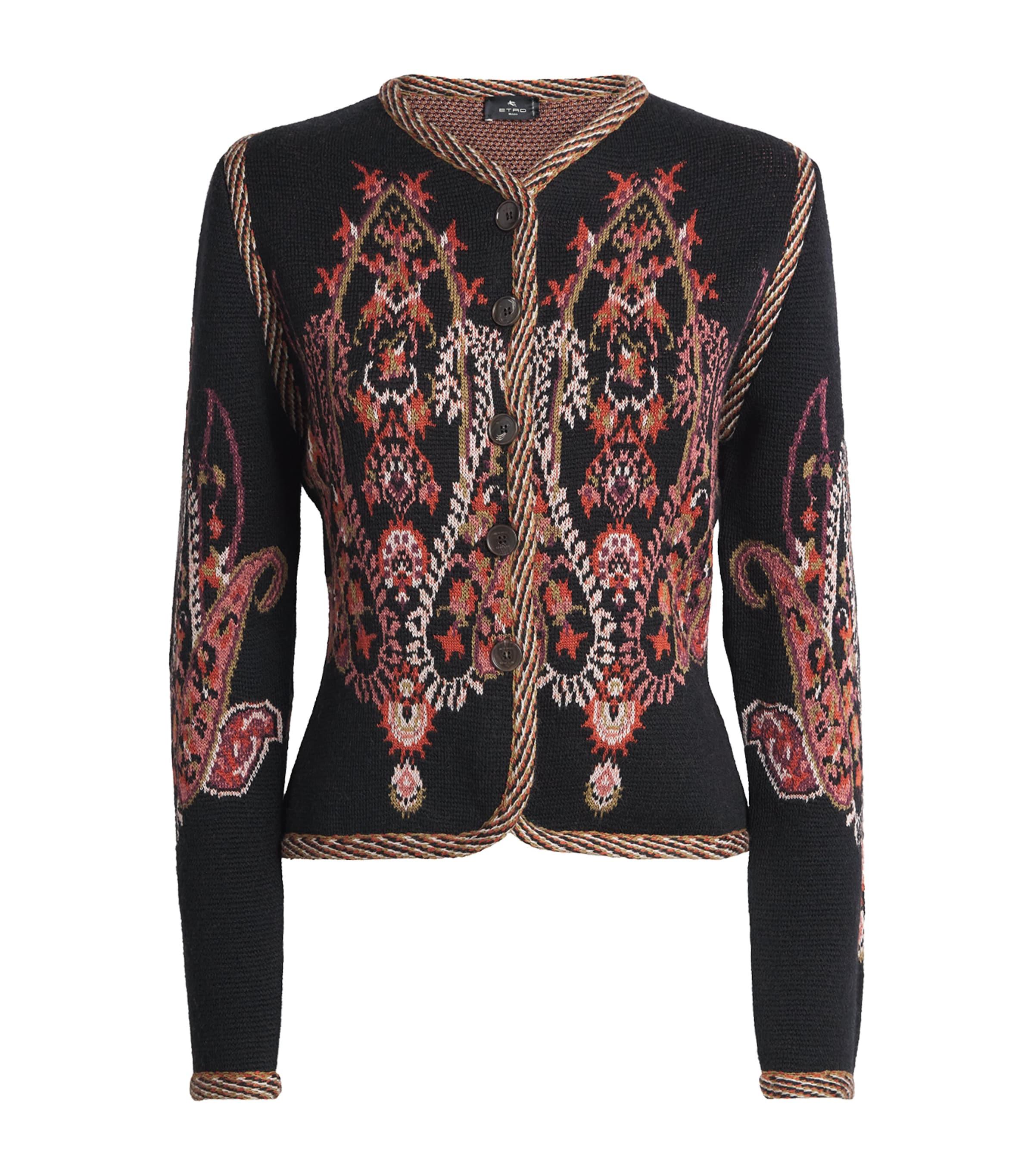 Etro Wool-Blend Jacquard Cardigan by ETRO