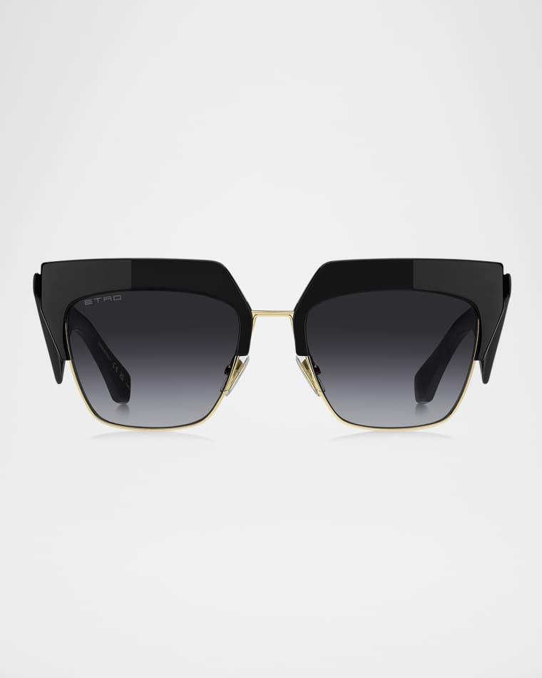 Etroclub Acetate & Metal Square Sunglasses by ETRO