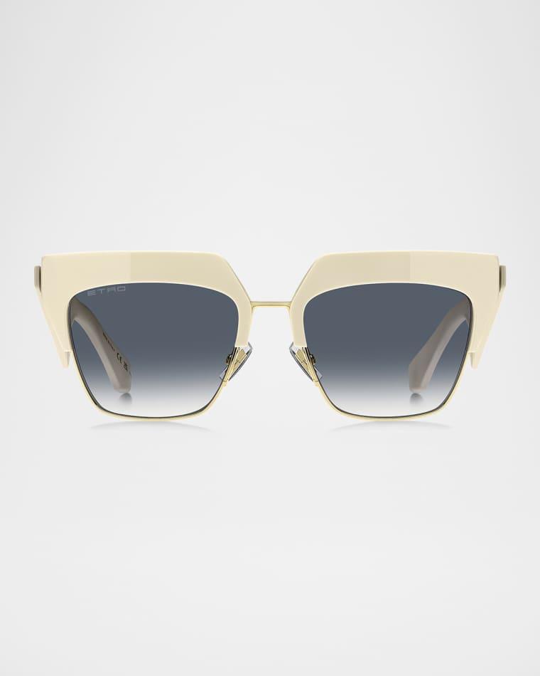 Etroclub Acetate & Metal Square Sunglasses by ETRO