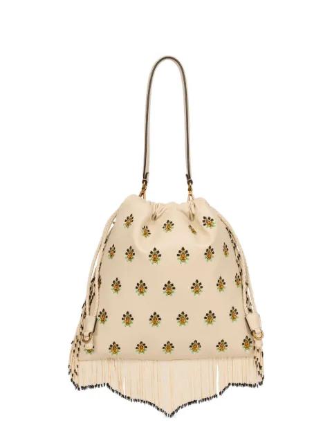 Kalispera medium leather bag with embroidery and beads by ETRO