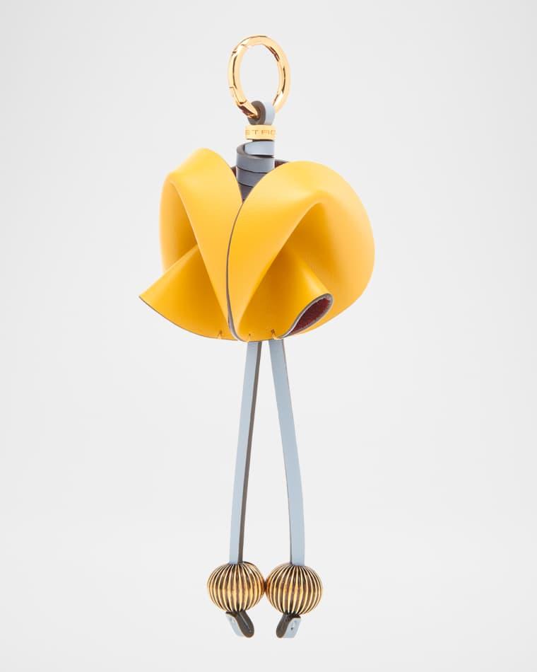 Leather Flower Bag Charm by ETRO