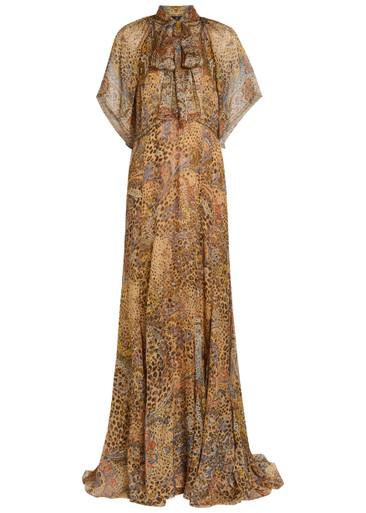 Leopard-print silk maxi dress by ETRO