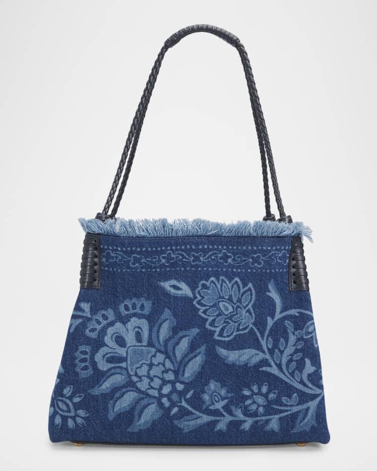 Libra Small Paisley Denim Tote Bag by ETRO