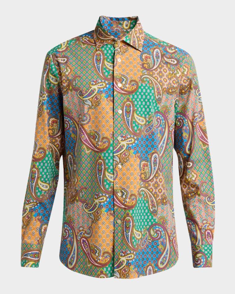 Men's Bandana Multi-Pattern Shirt by ETRO