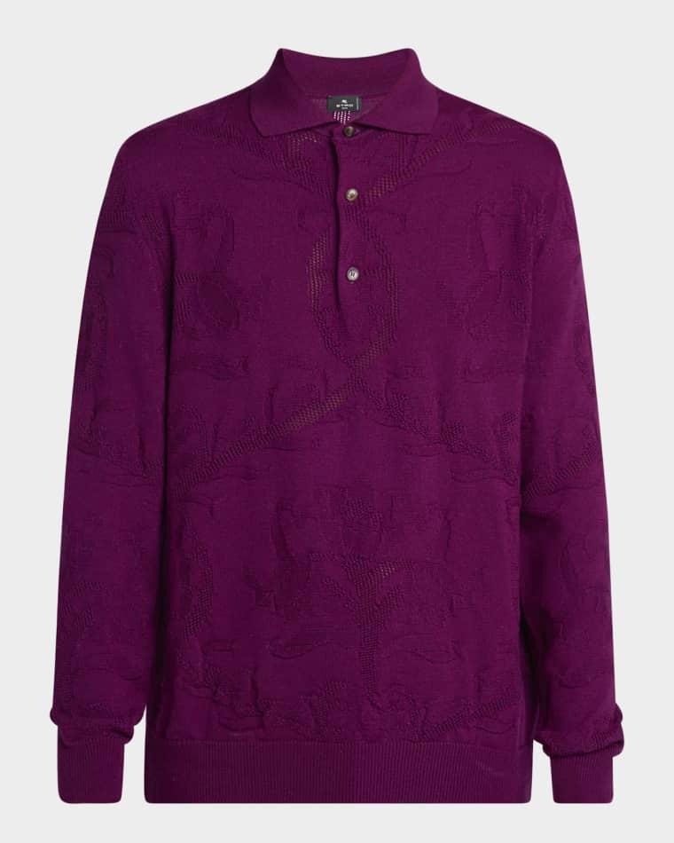 Men's Large Paisley Jacquard Crewneck Sweater by ETRO