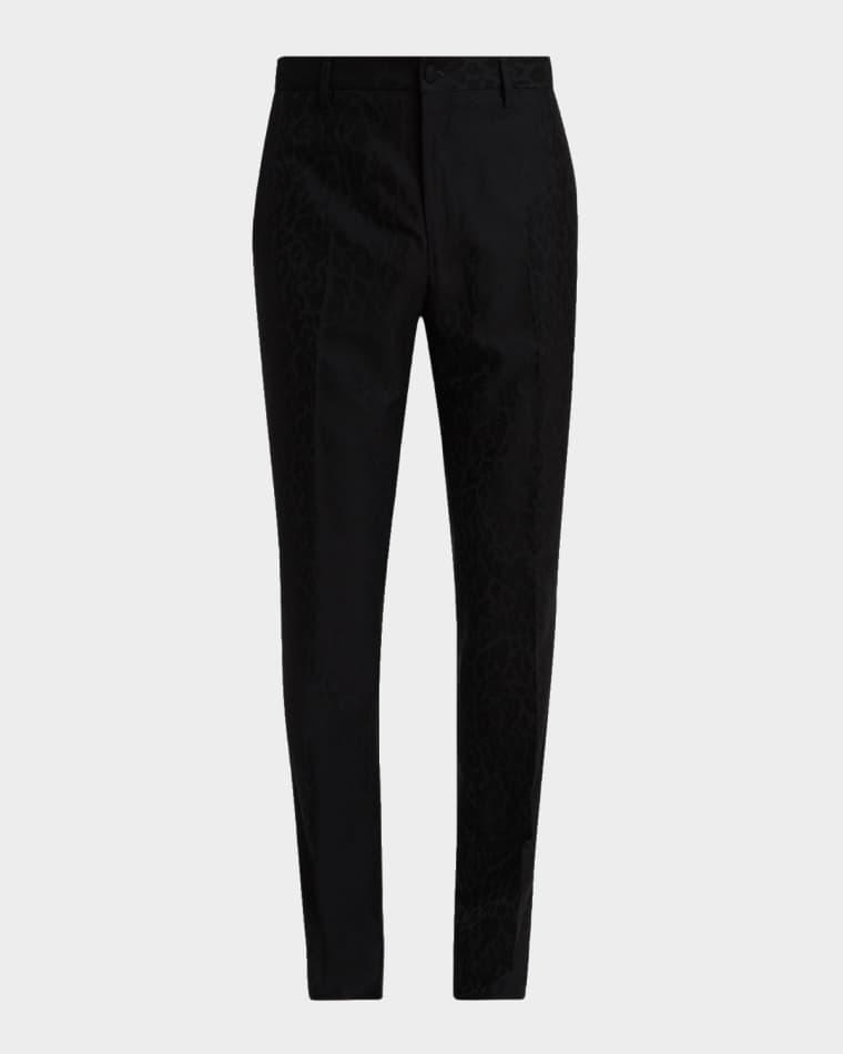 Men's Leopard-Jacquard Slim Fit Trousers by ETRO