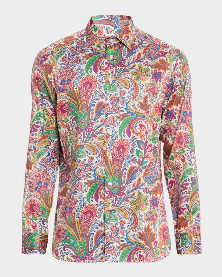 Men's Paisley Jacquard Roma-Fit Dress Shirt by ETRO