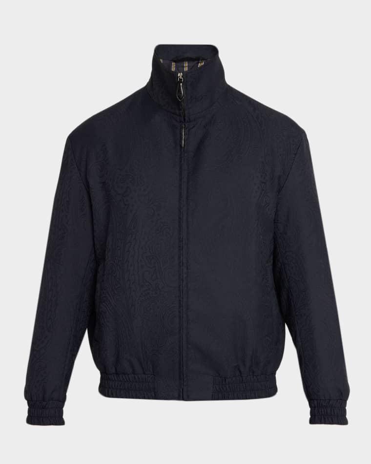 Men's Paisley Jacquard Zip-Front Jacket by ETRO