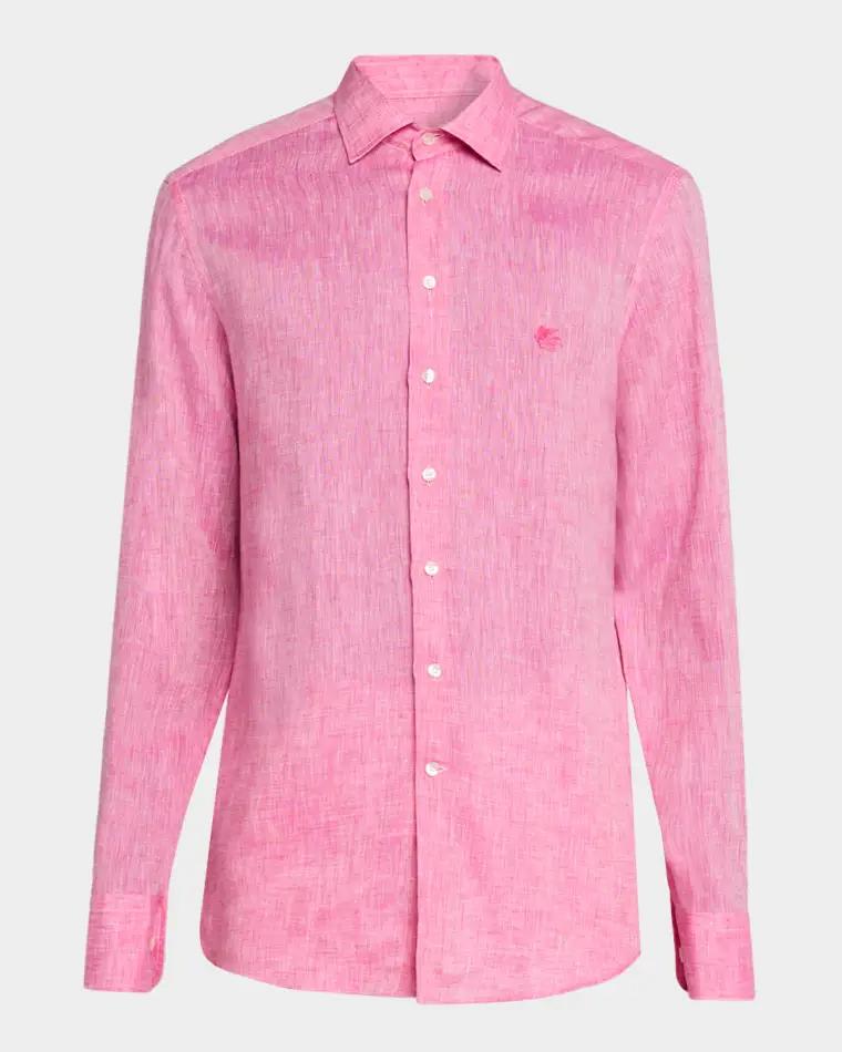 Men's Pegaso Linen Roma-Fit Shirt by ETRO