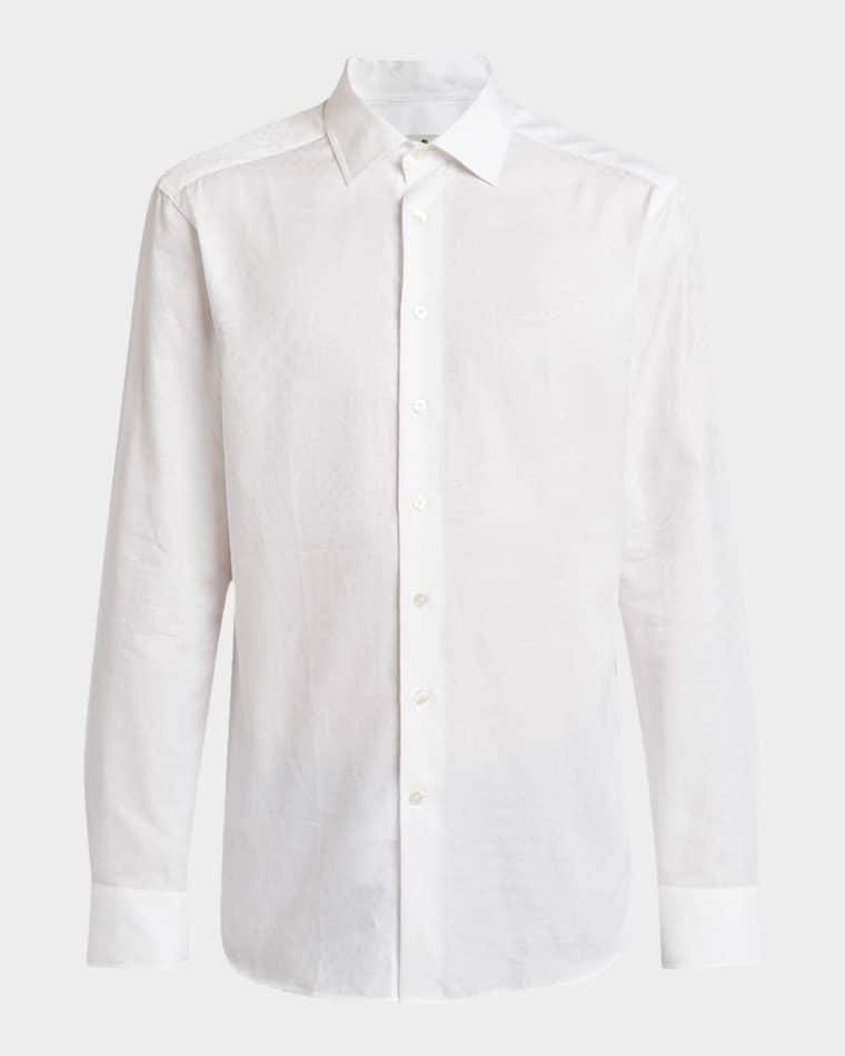 Men's Tone on Tone Button-Front Shirt by ETRO