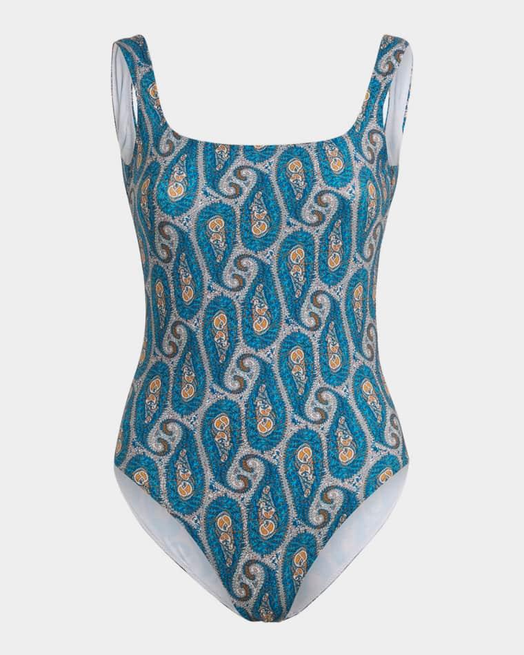 Paisley Backless One-Piece Swimsuit by ETRO