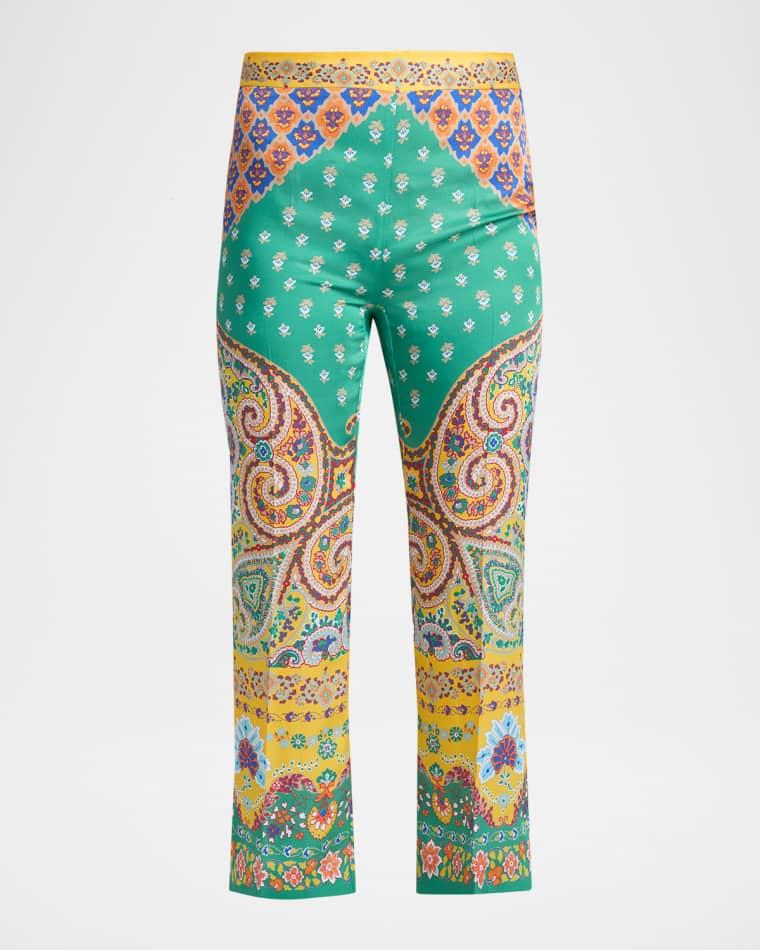 Paisley Cropped Bootcut Trousers by ETRO