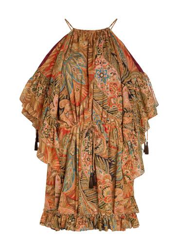 Paisley frill cotton mini dress by ETRO