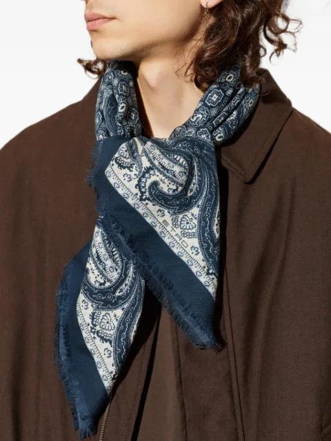 Paisley-print frayed scarf by ETRO