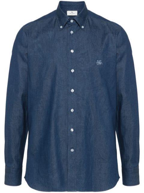 Paisley washed denim shirt by ETRO