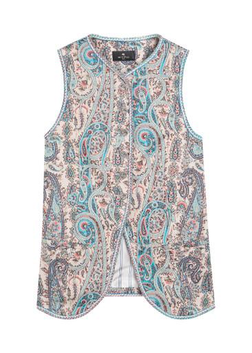 Patterned-jacquard cotton-blend gilet by ETRO