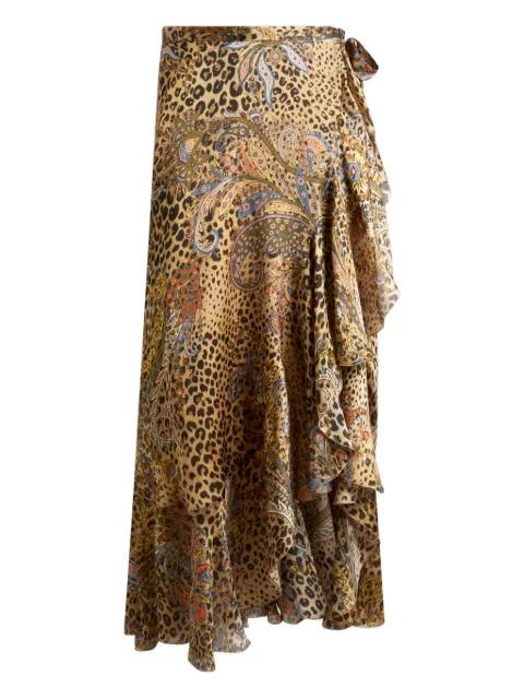 Peau d'Ange silk midi skirt by ETRO
