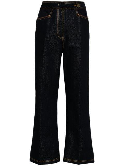 Pegaso-buttons cropped jeans by ETRO
