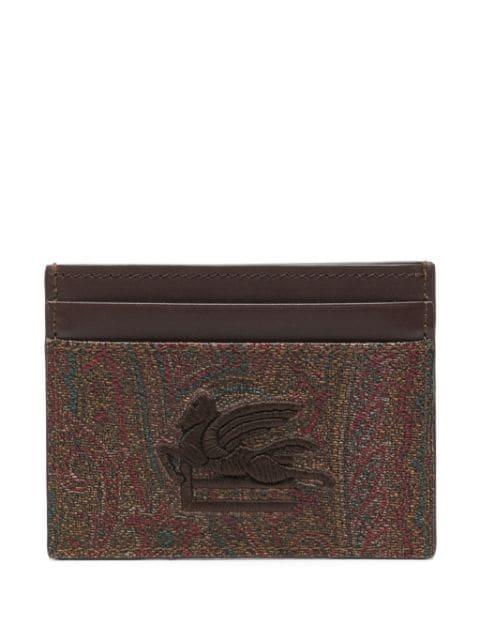 Pegaso-embroidered cardholder by ETRO