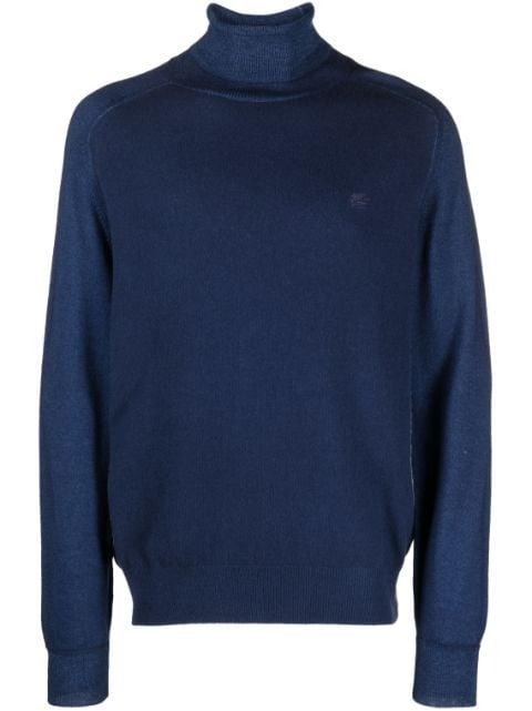 Pegaso-embroidered roll neck jumper by ETRO