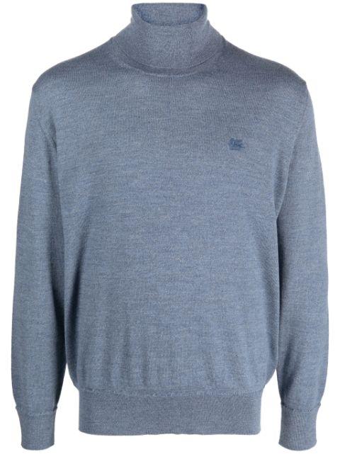 Pegaso-embroidered roll neck jumper by ETRO