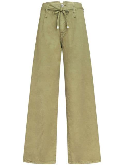 Pegaso-embroidered wide-leg jeans by ETRO