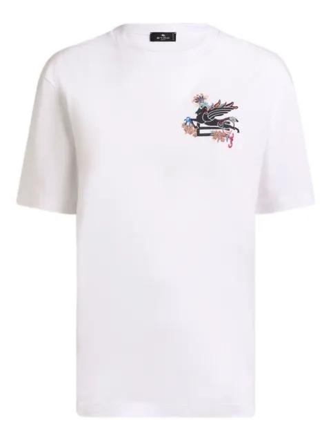 Pegaso-motif cotton T-shirt by ETRO