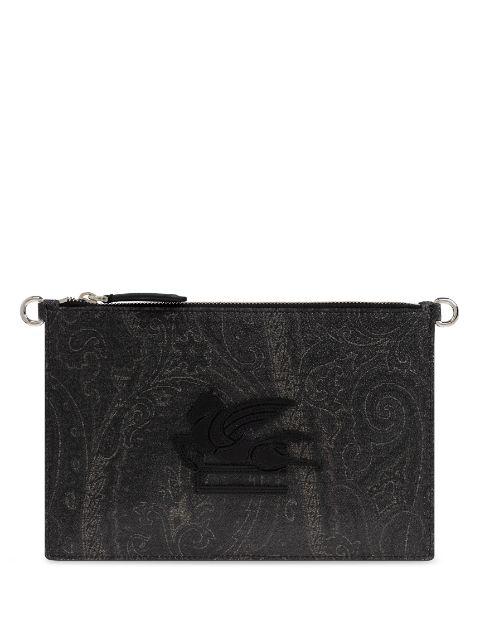 Pegasu patch clutch bag by ETRO