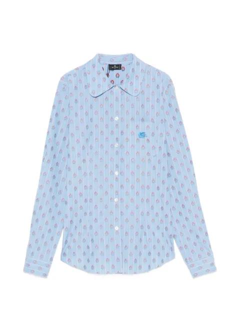 Pegasus-embroidered striped shirt by ETRO