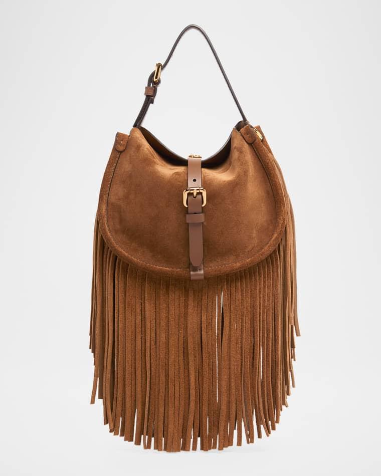 Pony Fringed Suede Crossbody Bag by ETRO