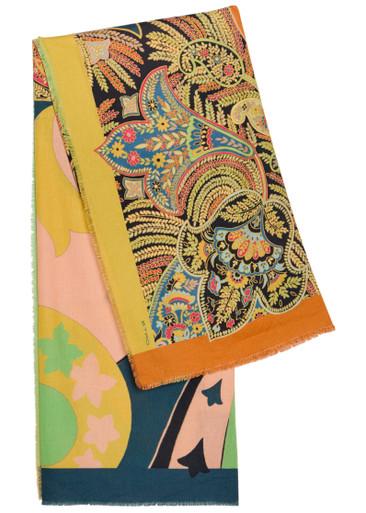 Printed cotton-blend scarf by ETRO