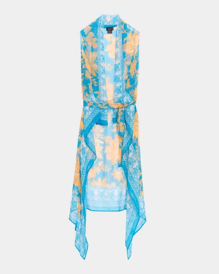 Sleeveless Floral-Print Silk Foulard Vest by ETRO