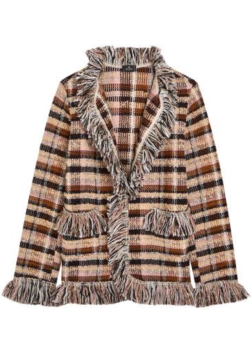 Striped fringed woven jacket by ETRO