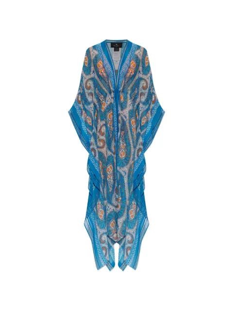 V-neck paisley-print midi dress by ETRO